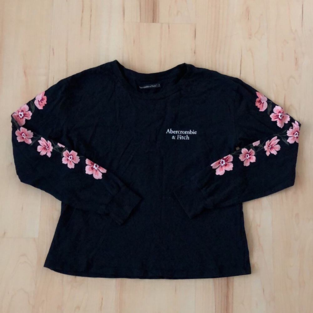 abercrombie long-sleeve shirt with floral pattern